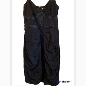 Y2K Black Satin Calvin Klein Cocktail Dress (size 10)